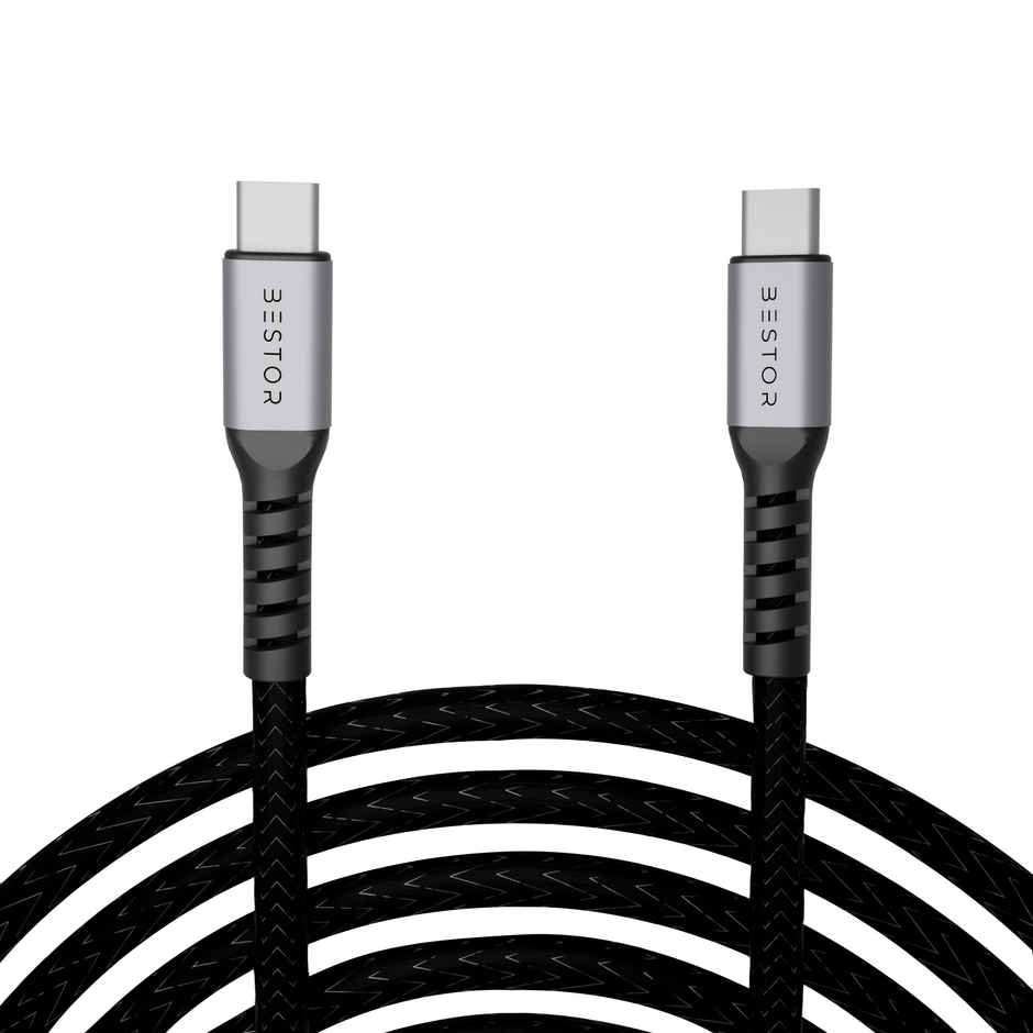 Bestor Type C to Type C Cable | 60W | 1 m | Nylon Braided | Fast Charging