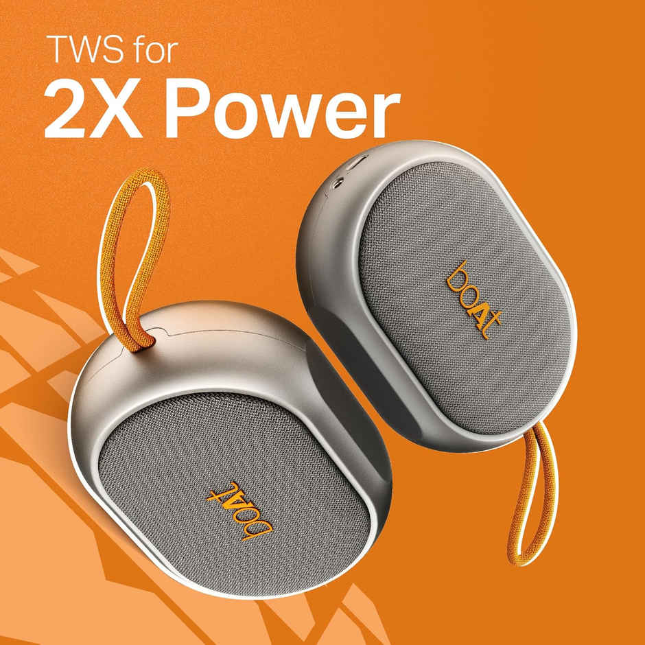 boAt Stone 110 Bluetooth Speaker | 3W | 15 Hours Playtime | Groovy Grey Groovy Grey