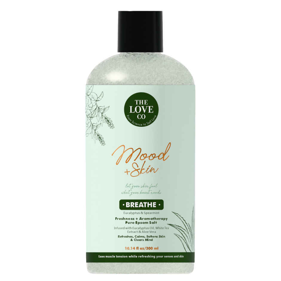 The Love Co Breathe Eucalyptus & Spearmint Bath Salt | Unscented