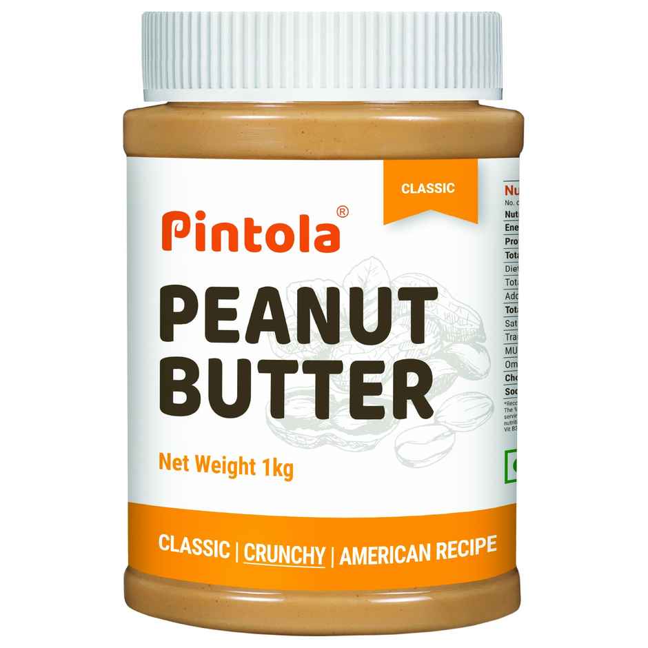 Pintola Classic Peanut Butter Crunchy Original American Recipe With High Protein Fiber