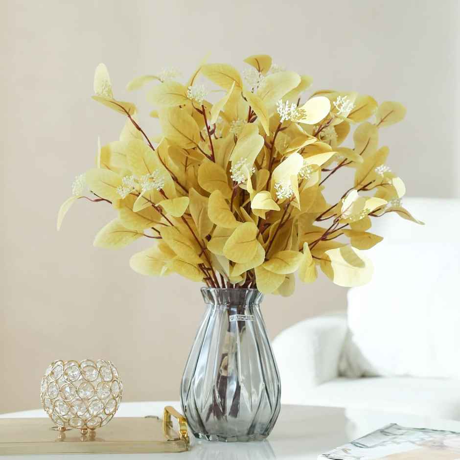 TIED RIBBONS Artificial Eucalyptus Flowers Bunches | Pink - 19.6 in