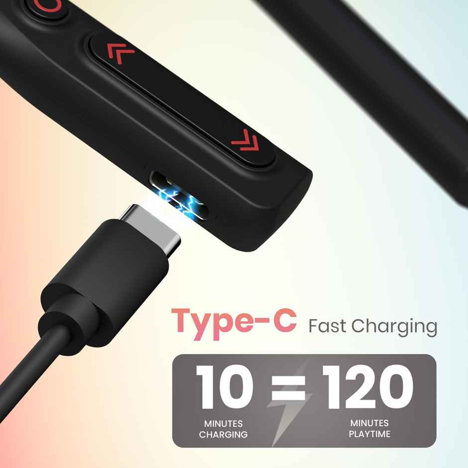 Portronics Harmonics Z11 Bluetooth Wireless In-Ear Earphones with 35H Playback | Black