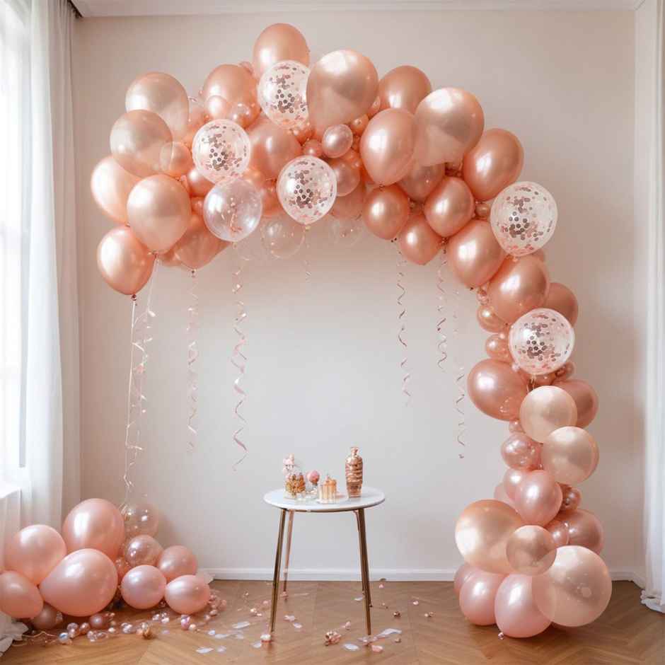 Party Propz Rose Gold Balloon Combo Set Of 25
