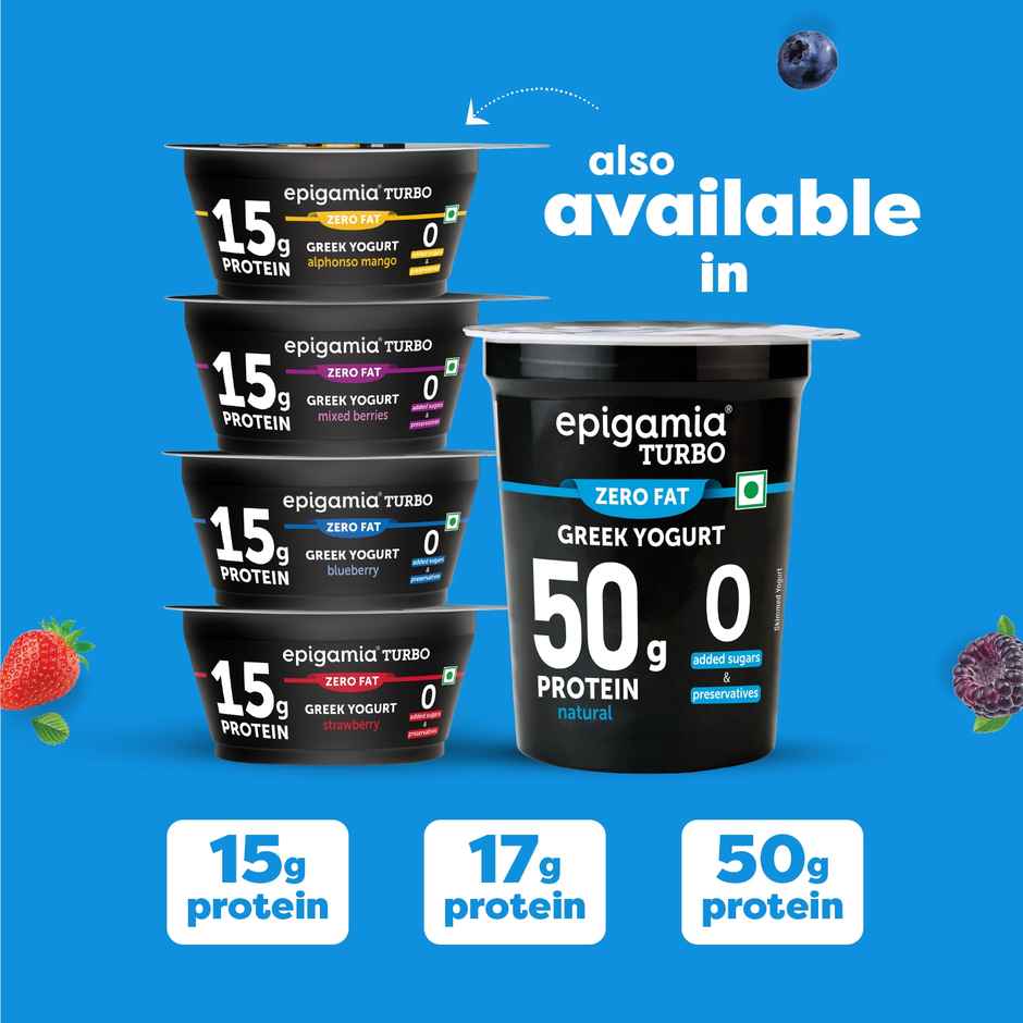 Epigamia 17g Protein Turbo Yogurt Natural Combo 