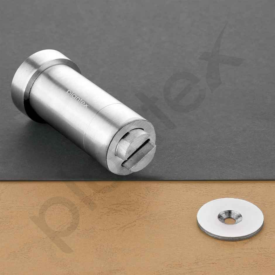 Plantex SS Wall-Mounted Magnetic Door Stopper (Matt, Pack of 1)