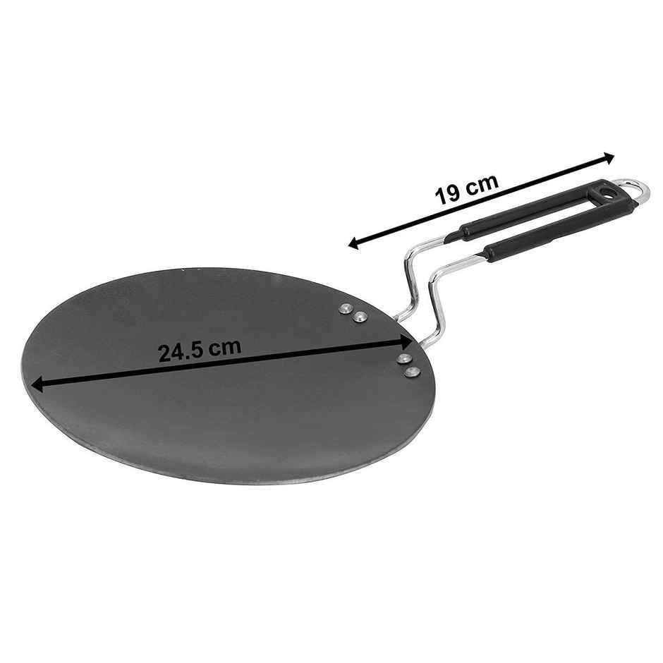 Jensons Iron Roti Tawa 25 cm | Pre-Seasoned | Gas Stove Compatible | Heavy Duty Tawa