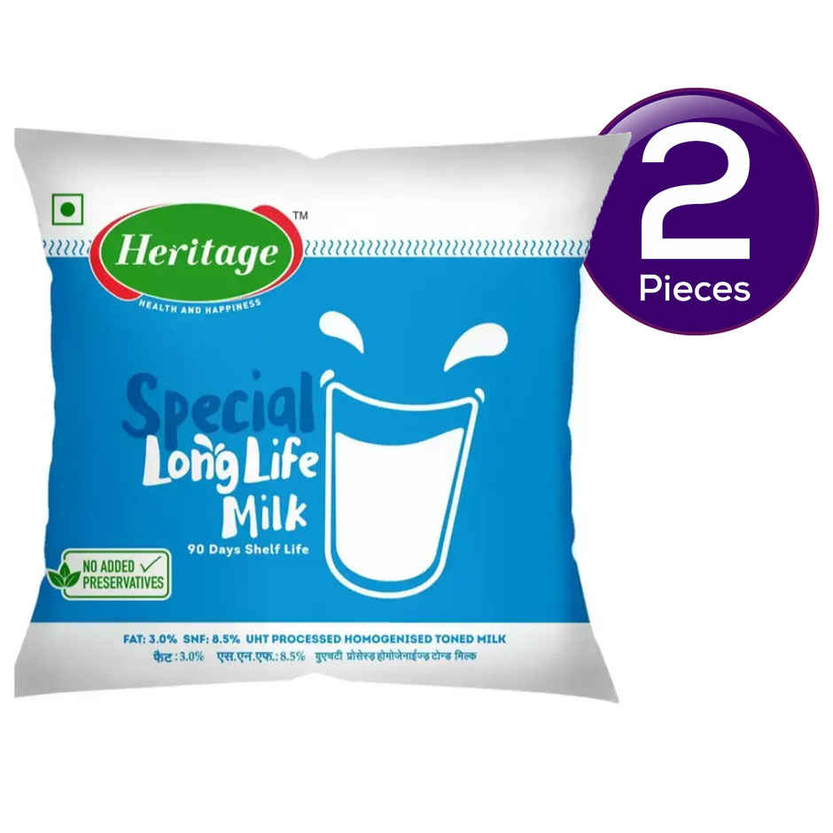 Heritage Special Long Life Toned Milk (Pouch) Combo