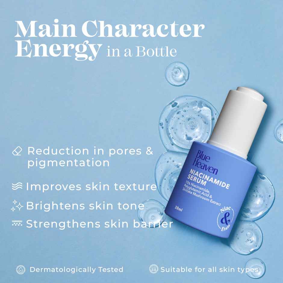 Blue Heaven 10% Niacinamide for Glowing Skin Face Serum for Women