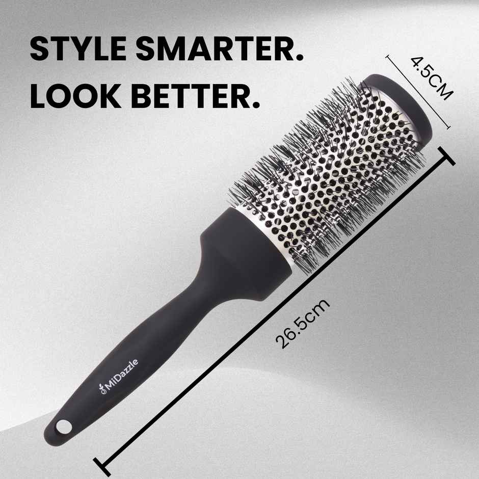 Midazzle Professional Blow Dry Hot Curl Hair Brush with Ionic Technology | MIHB0030