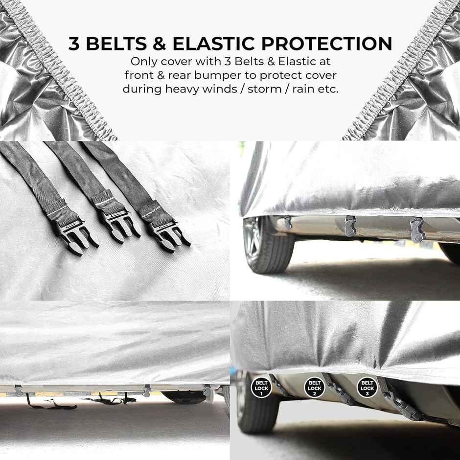 Autofy Silvertech Car Cover For Toyota Innova Crysta | Year 2016 Onwards - Flock Layer Inside