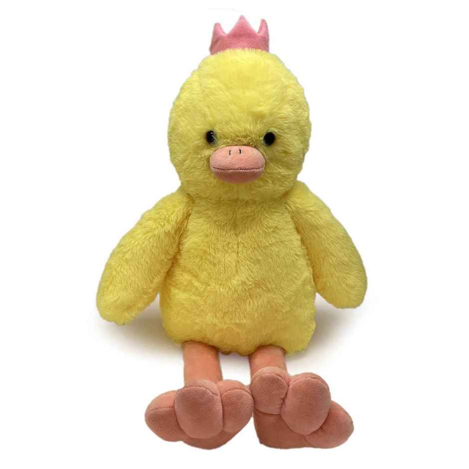 Mirada 35Cm Floppy Duck With Crown - Yellow