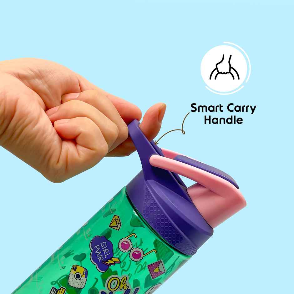 Rabitat Flip Lock | Spill-Proof 100% BPA Free Kids Water Bottle | Food-Grade