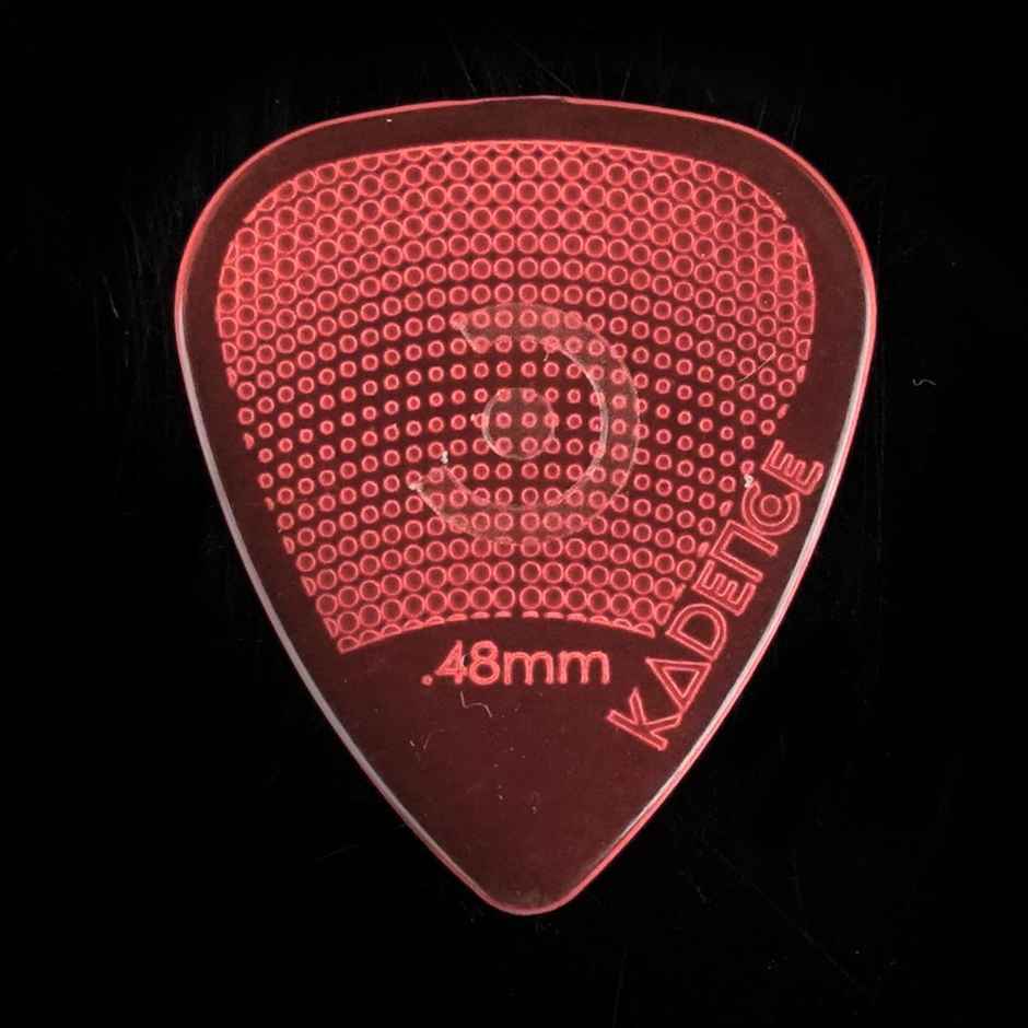 Kadence 10 Guitar Picks with Anti-Slip Grip, Crystal Clear Polycarbonate, 0.48 & 0.58mm