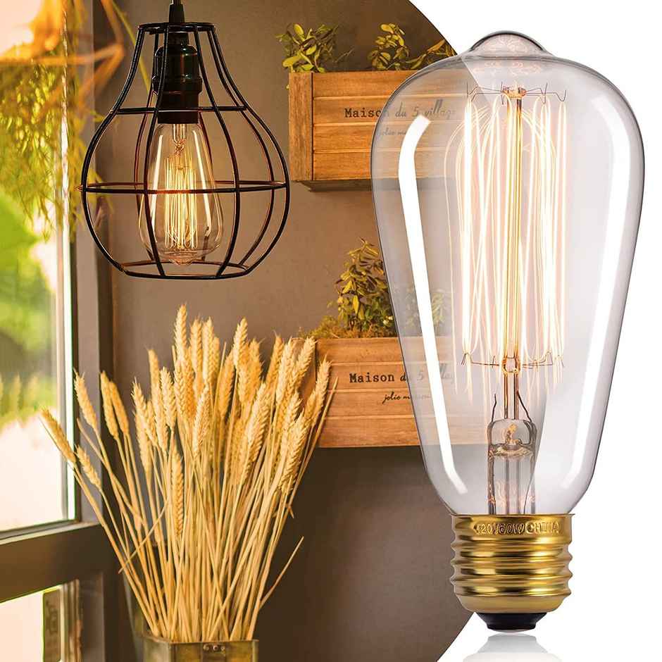 Desidiya Edison Tungsten Filament Decorative St64 5 W Bulb (E27)