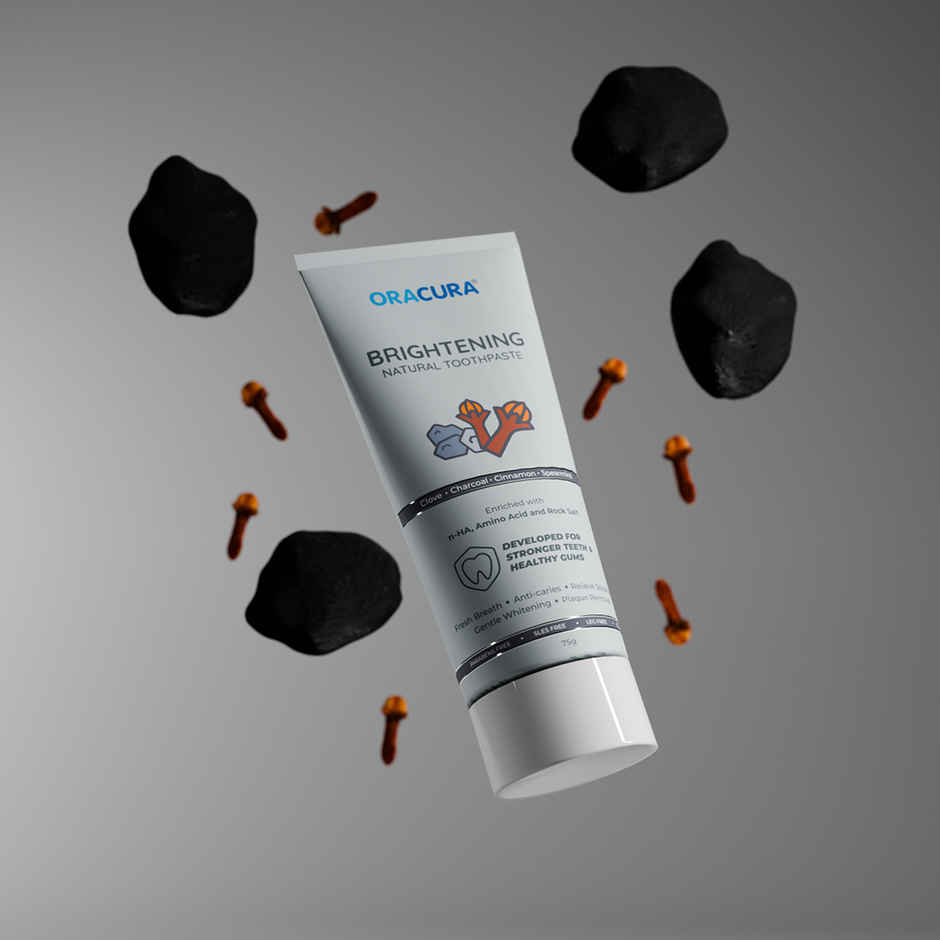 Oracura Brightening Natural Toothpaste Charcoal Combo