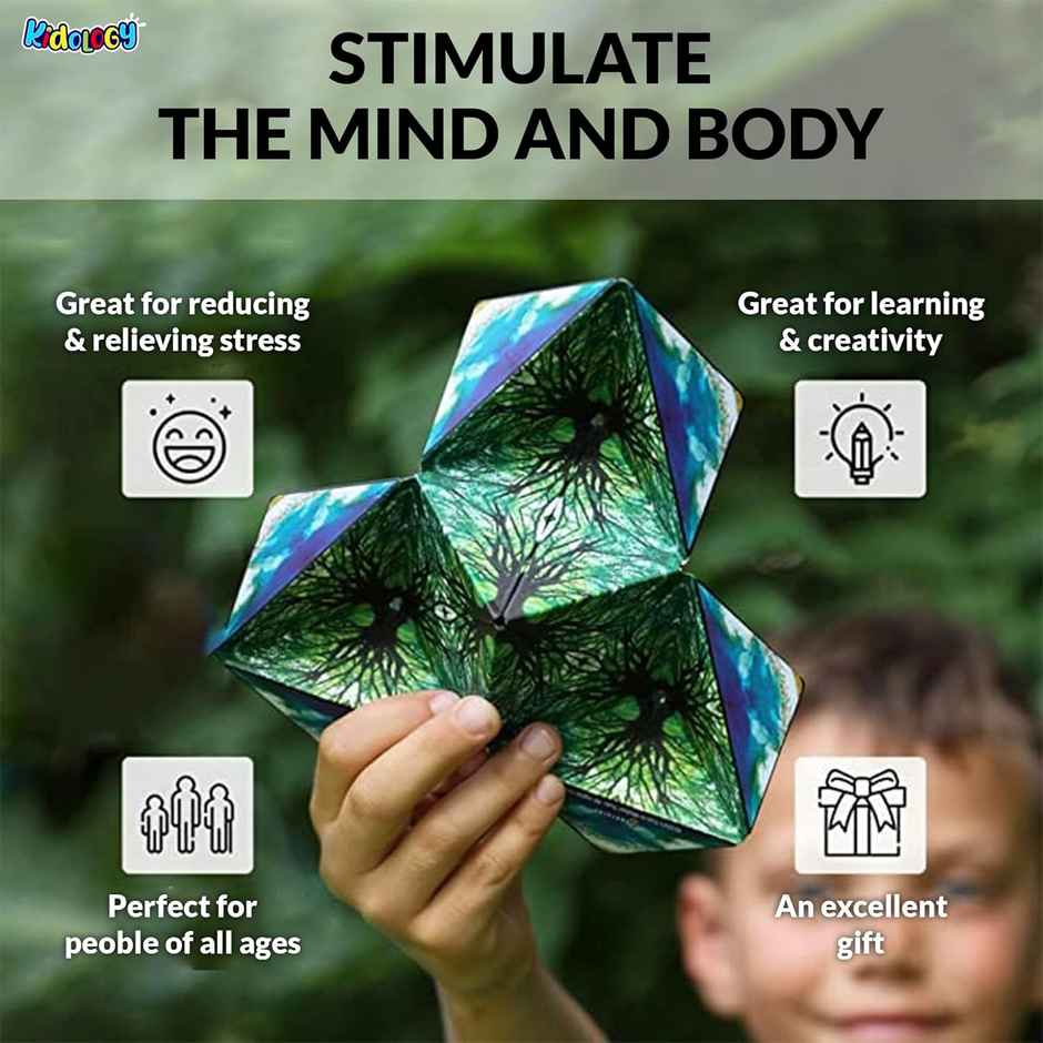 Kidology Magic Cube Shape Shifting Puzzle Box Magnetic Cube Transforms Shapes Over 70 Types