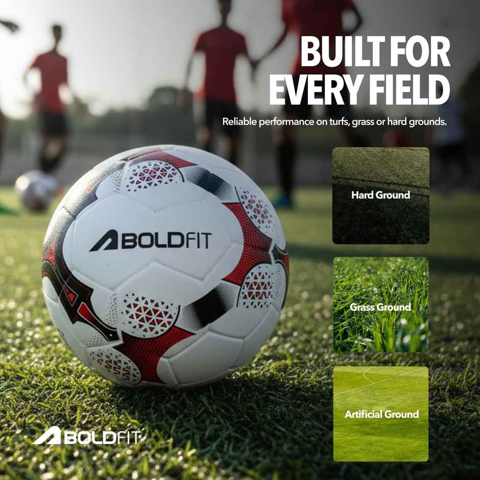 Boldfit Blaze Rubber Moulded Football | Size 5 | For Ground Types