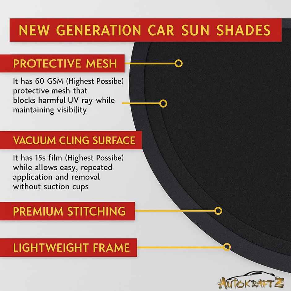 Motorzee Premium Universal Foldable Sunshade| Reflective Windshield/Window Cover | 98% UV Block