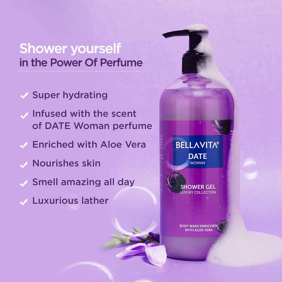 Bella Vita Luxury Date Woman Body Wash Refreshing Shower Gel for Deep Cleansing