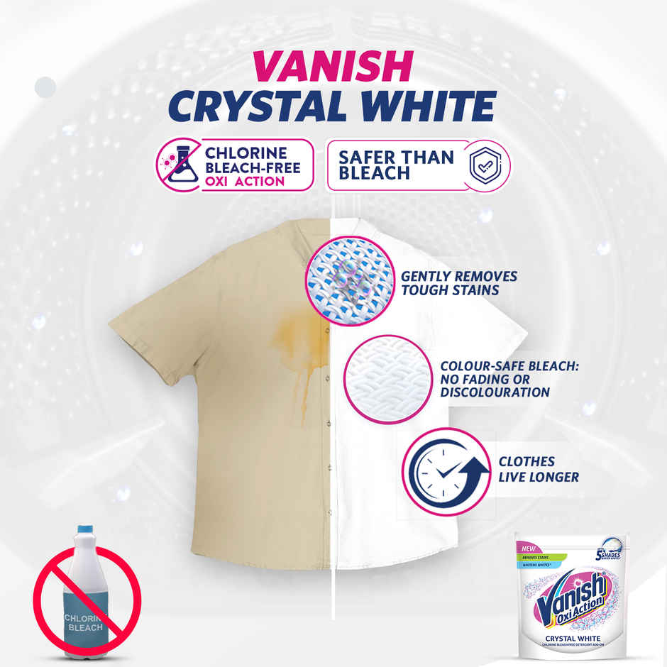 Vanish WHite Detergent Powder | Chlorine Bleach Free