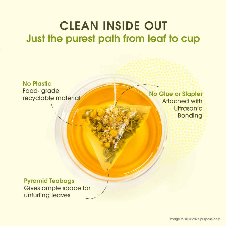 Teabox Chamomile Green Tea | Fresh And Floral Calm Tea Bags | Relaxed Sleep In Every Sip