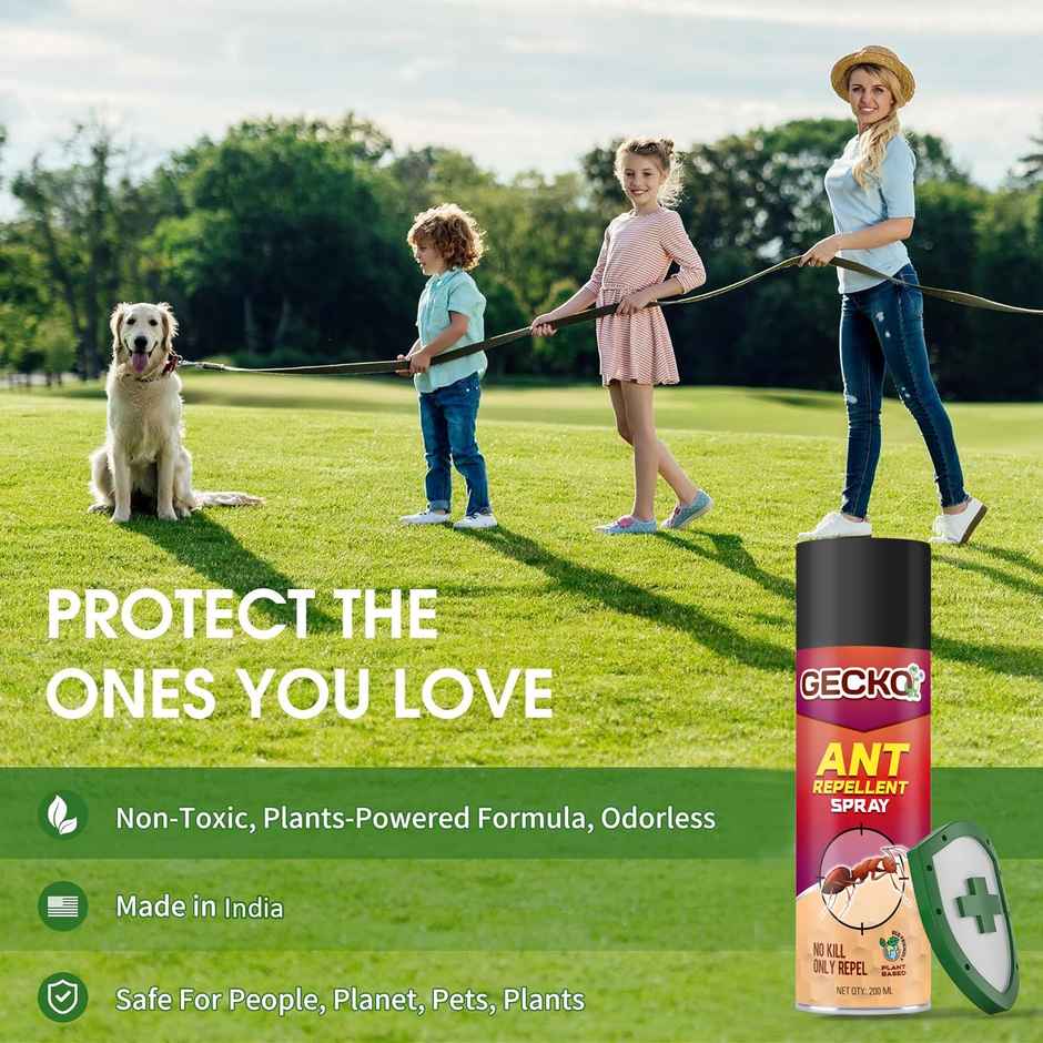 Gecko Ant Repellent Spray For Home and Kitchen | Baby-Safe & Pet-Friendly