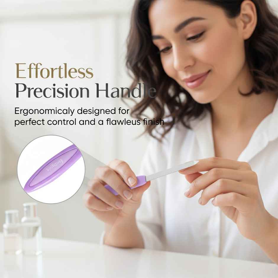 Midazzle Professional Dual|Sided Nail Filer with Plastic Grip Handle | MINF3803