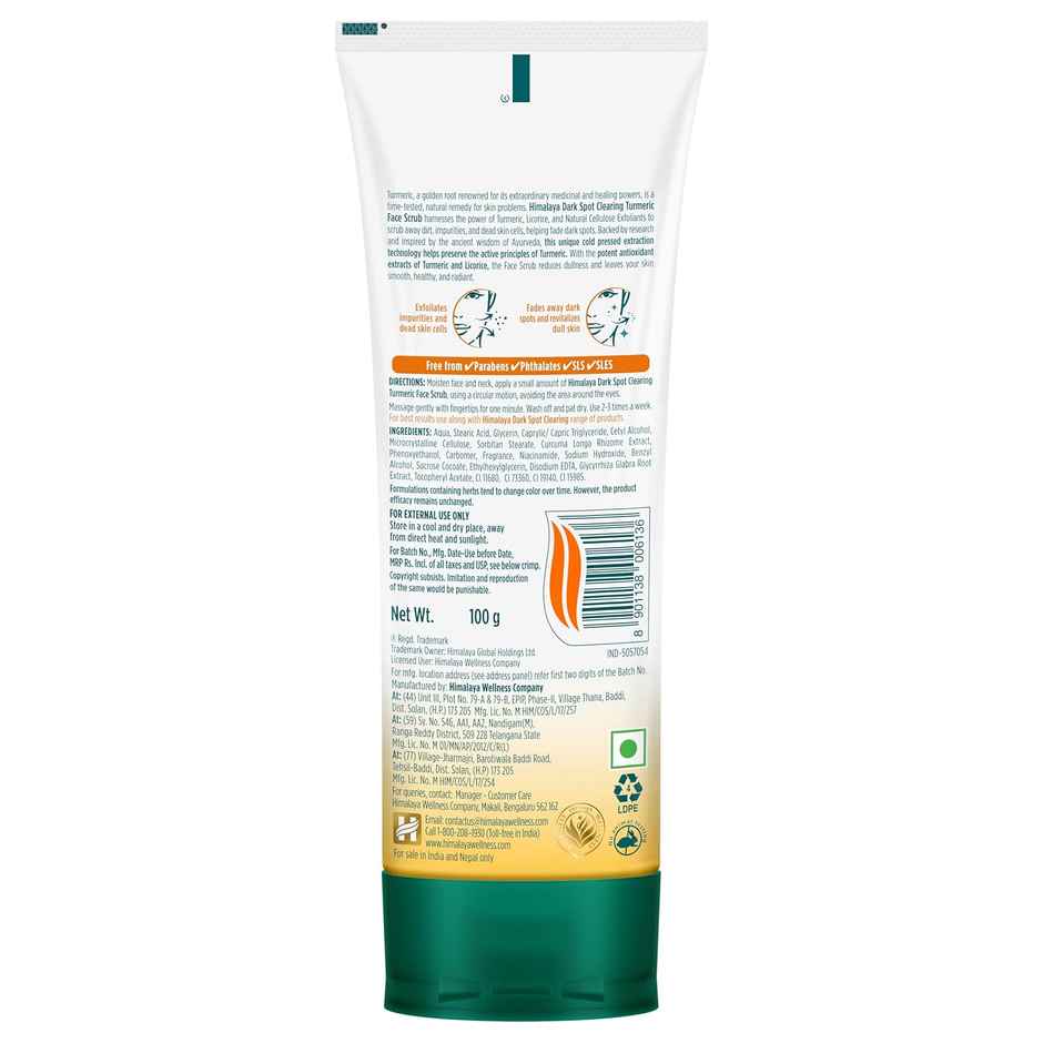Himalaya Wellness Company Dark Spot Cl Turmeri Face Scrub