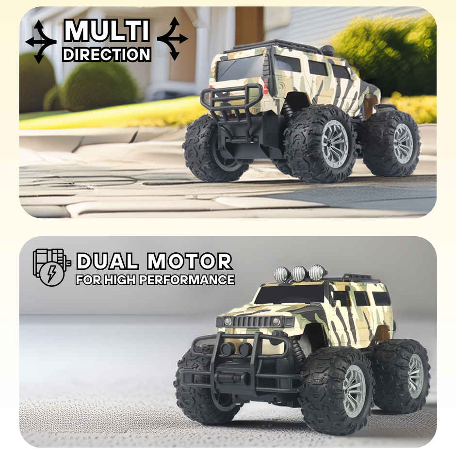 Race N Roll Off Roader Rechargeable Remote Control Monster Truck - Humm Military