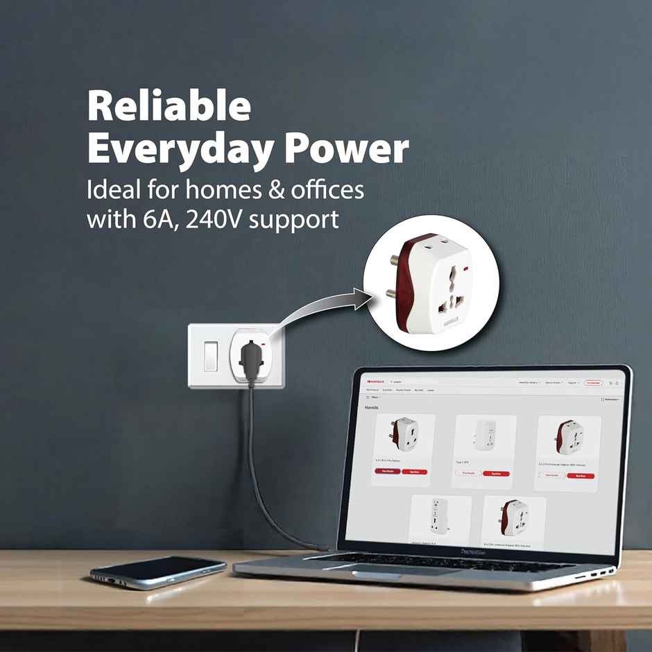 Havells 3 Pin Universal Adaptor Combo 