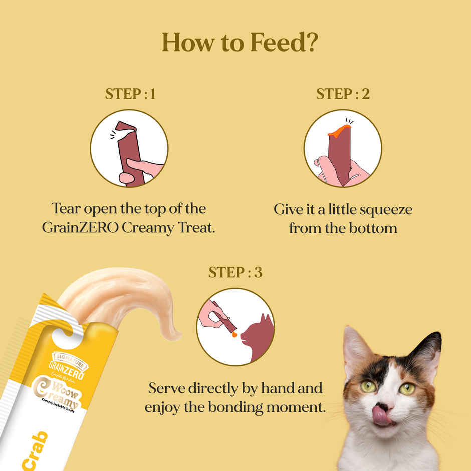 Grain Zero Creamy Lickable Cat Treat - Crab