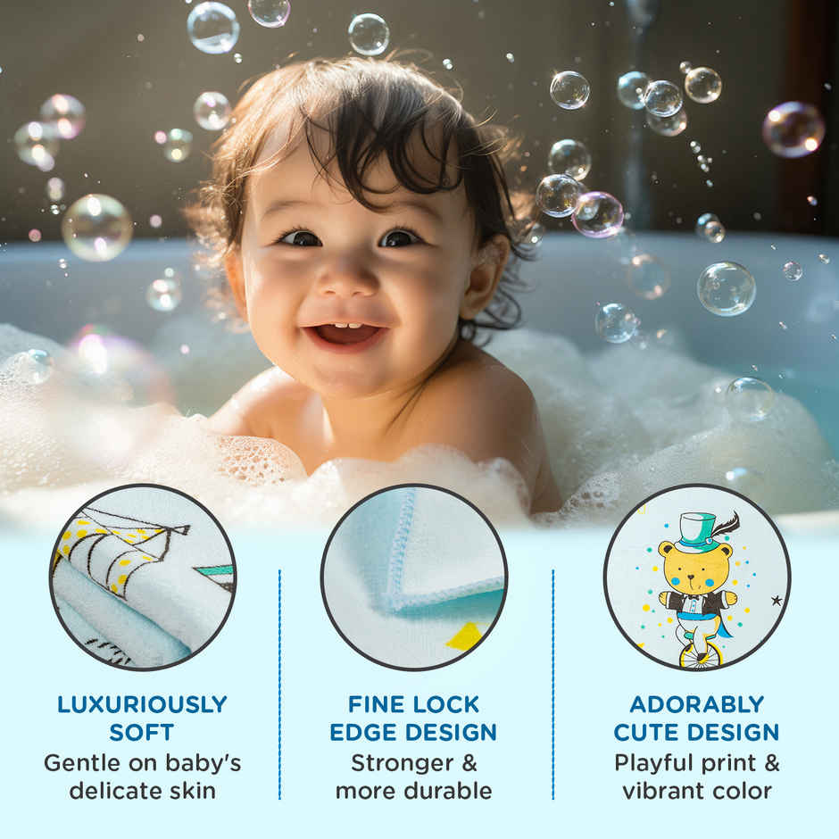 Mee Mee Micro Fiber Baby Bath Towel | 0-3 yrs