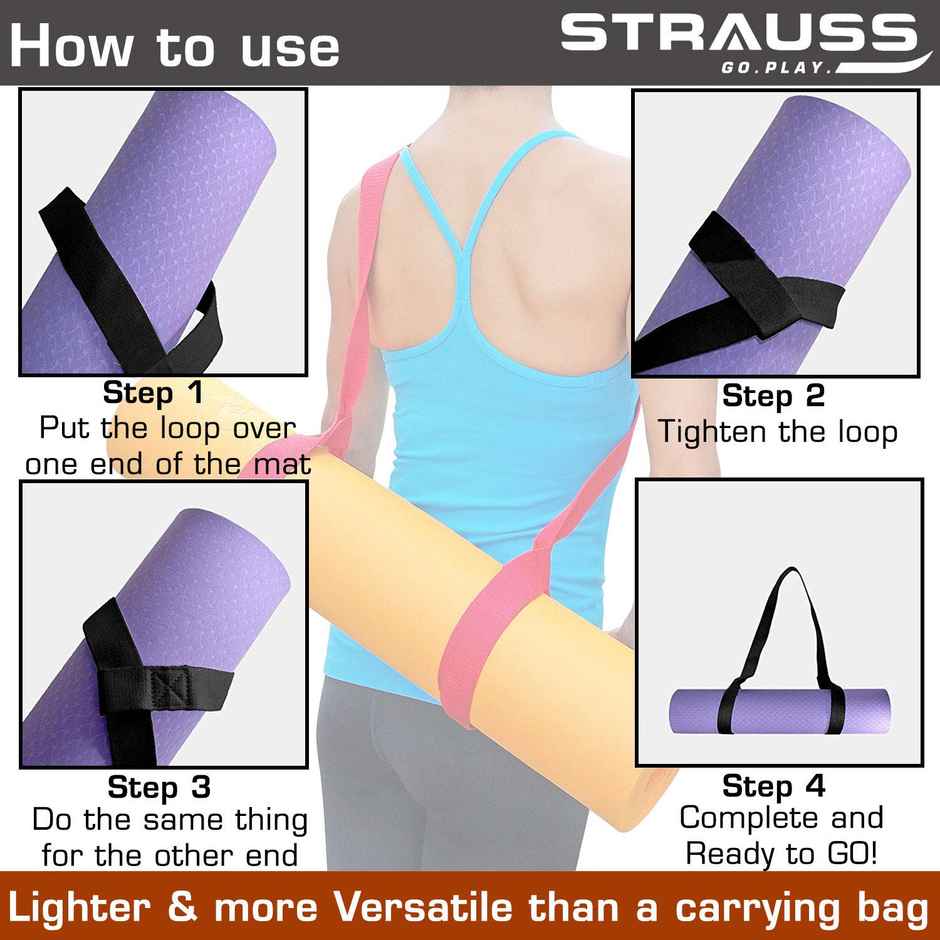 Strauss Yoga Mat Strap (Black)