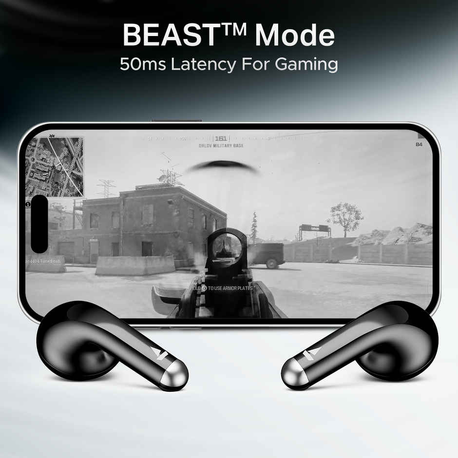 boAt Airdopes 101v2 TWS Earbuds with 35H Playtime | 13 mm Drivers | 2 Mics | Pitch Black