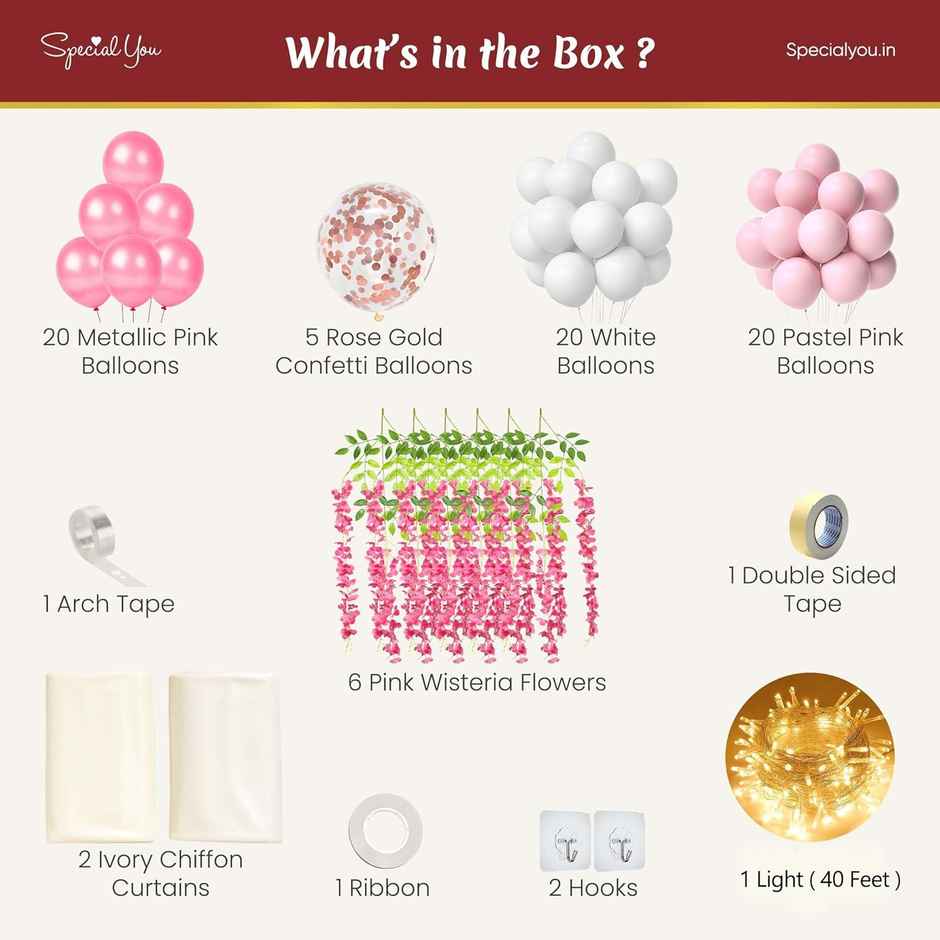 Pink Theme Backdrop Decoration | Special You