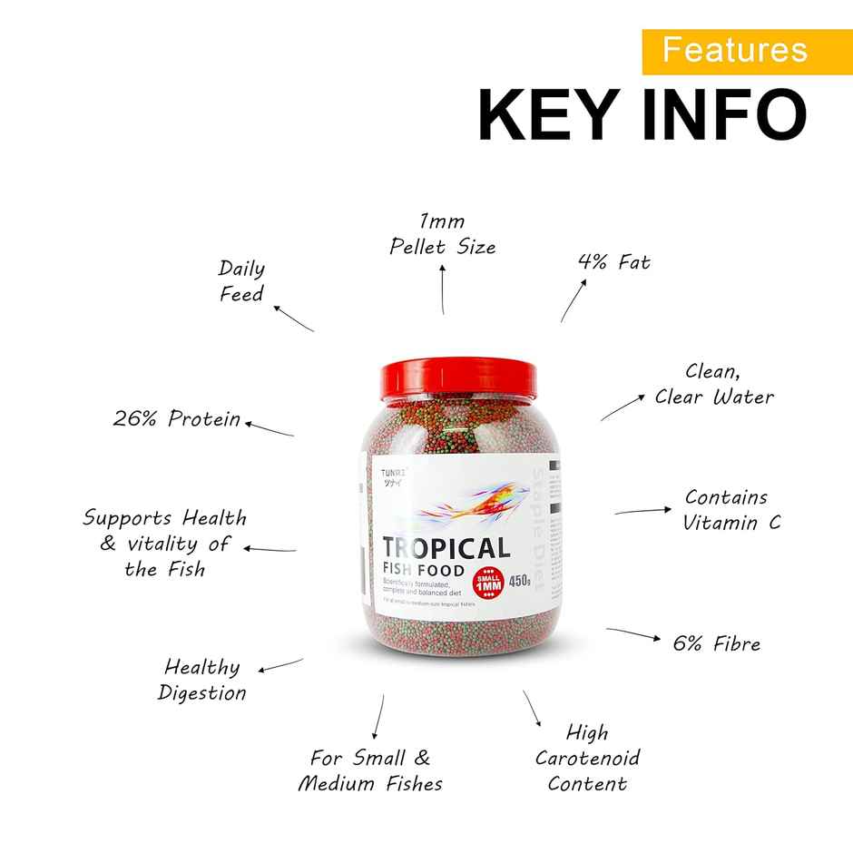 Tunai Tropical Staple Fish Food 1.2Mm