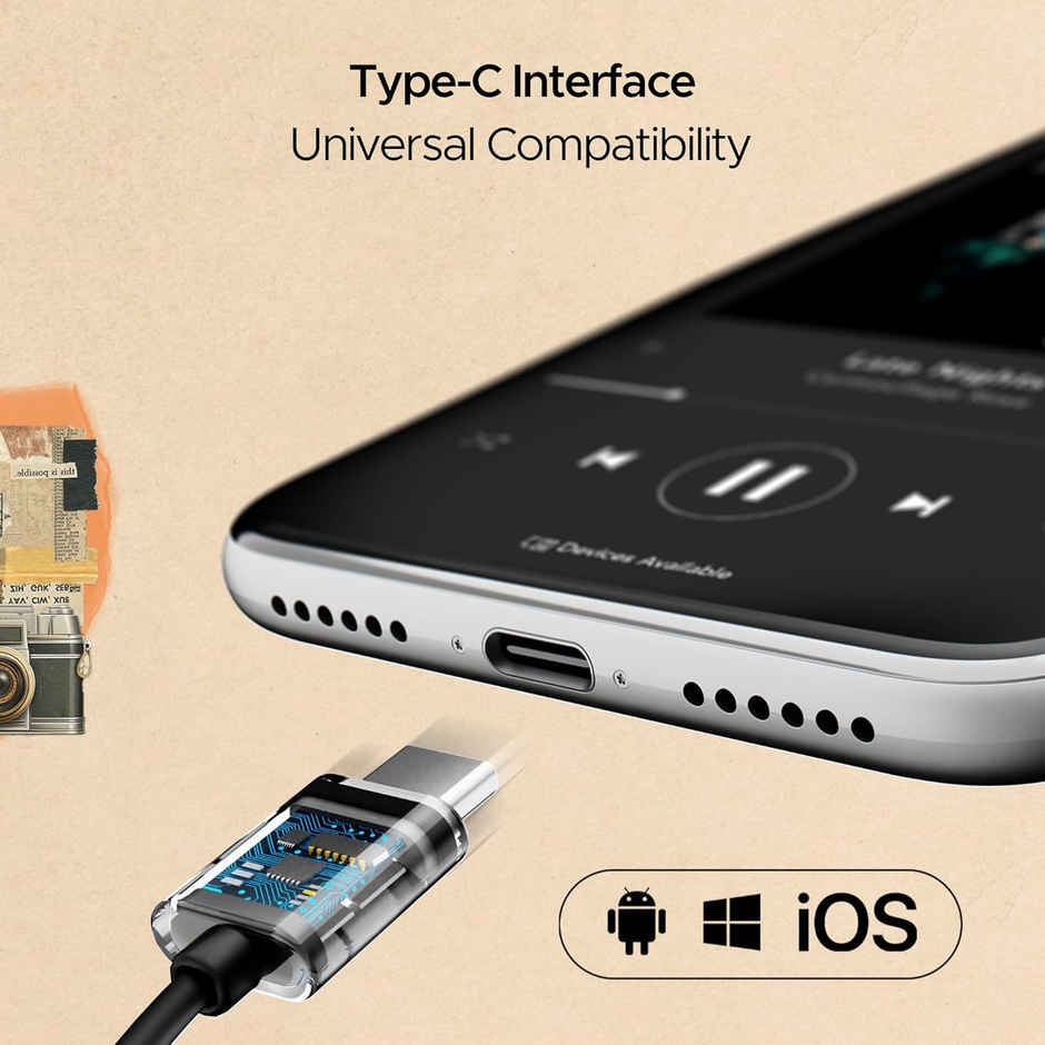 boAt Bassheads 122 ANC Wired in Ear Earphones with 25Db Active Noise Cancellation, 13Mm Drivers, Ambient Mode, Type-C Jack, in-Line Microphone, Snug Fit & Multi-OS Compatibility - Black