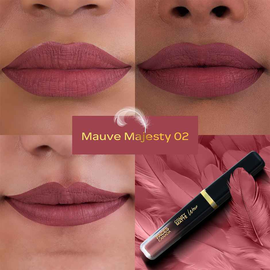 Faces Canada Comfy Matte Wow Liquid Lipstick | Mauve Majesty 02, One Swipe Application