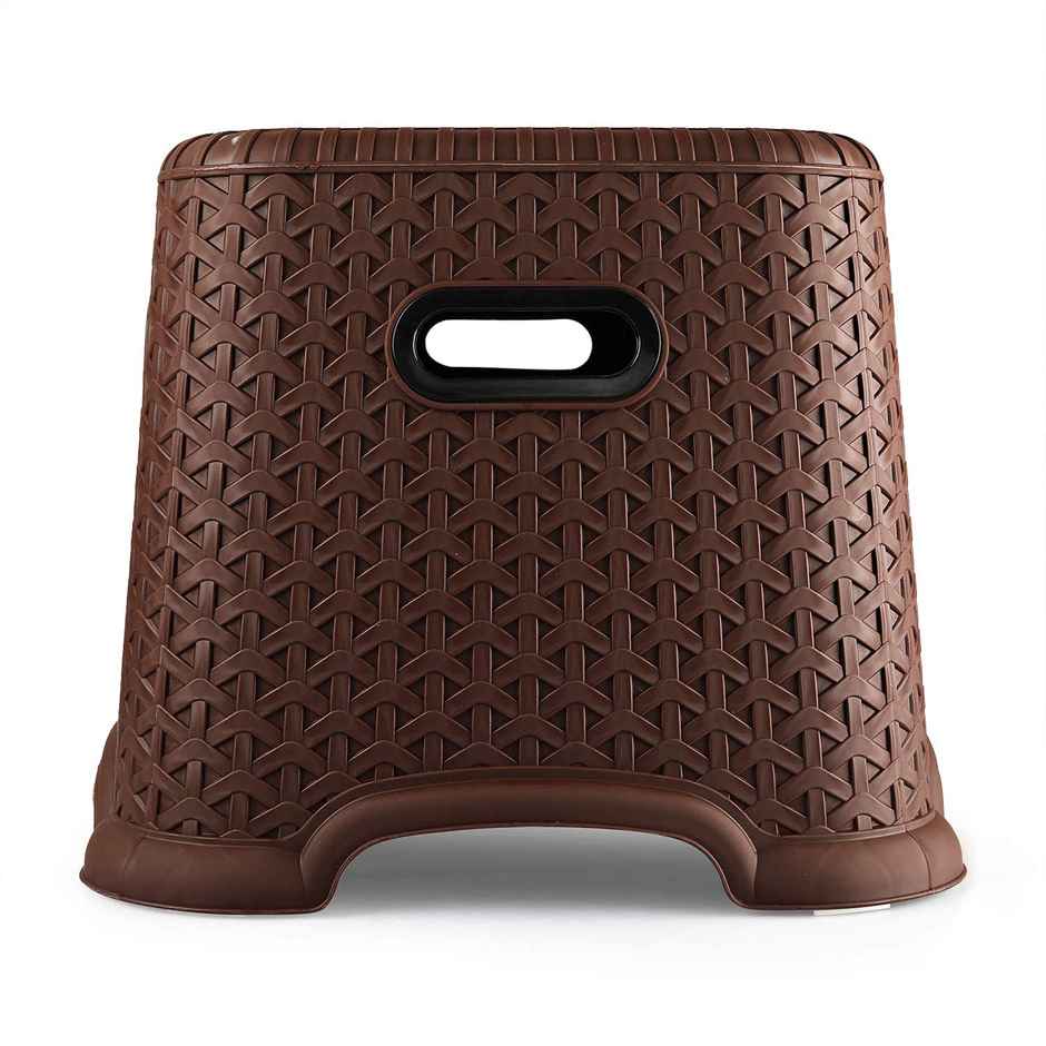 Cello Classic Perfect Posture Small Plastic Stool, Brown | Lightweight Plastic Stool for Sittng