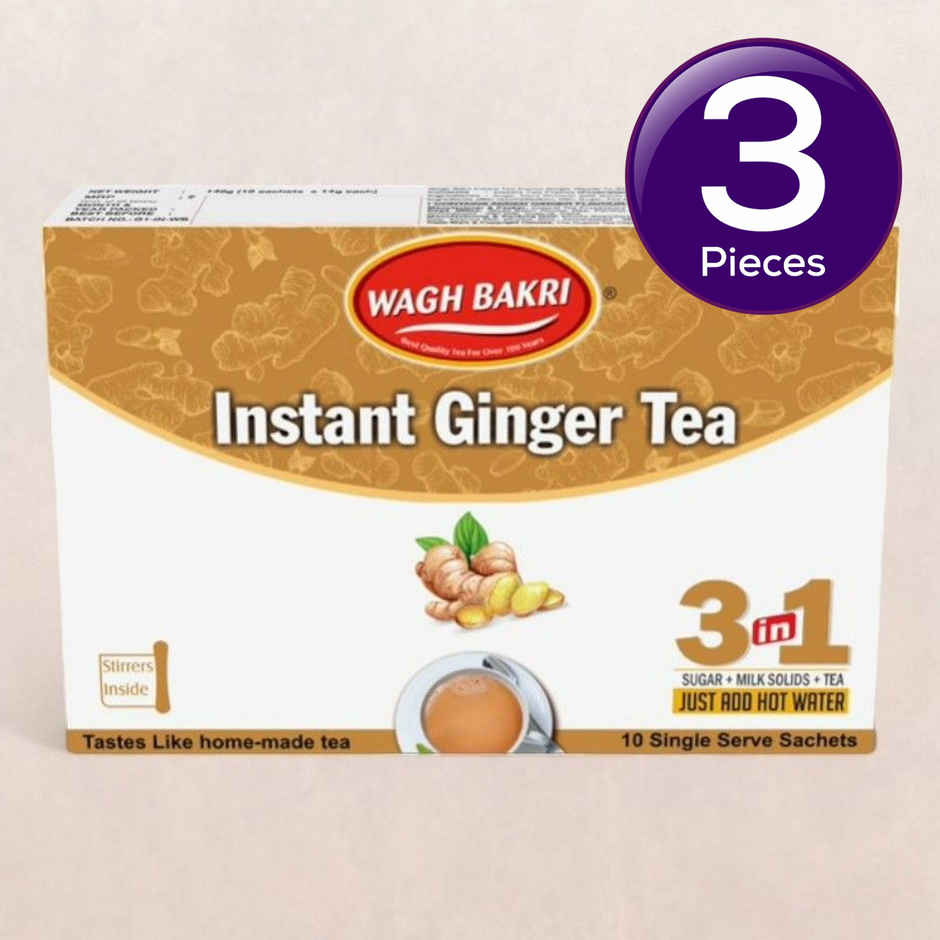 Wagh Bakri Ginger Tea Premix Combo