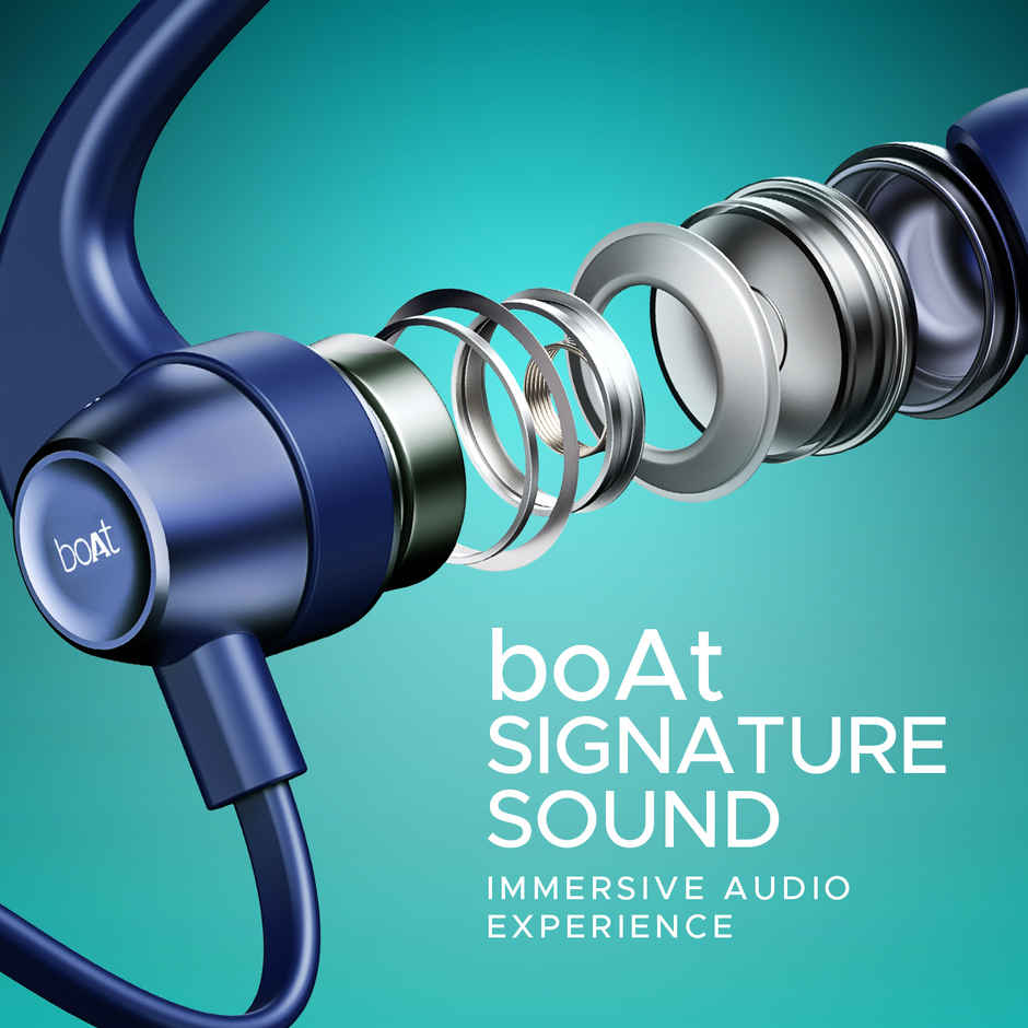 boAt Rockerz 255 Pro+ Bluetooth Neckband w/ 60H Playback, ASAP Charge & Dual Pairing (Navy Blue)