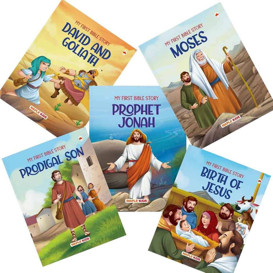 Bible Stories (Illustrated) (Set of 5 Books) - Story Books for Kids