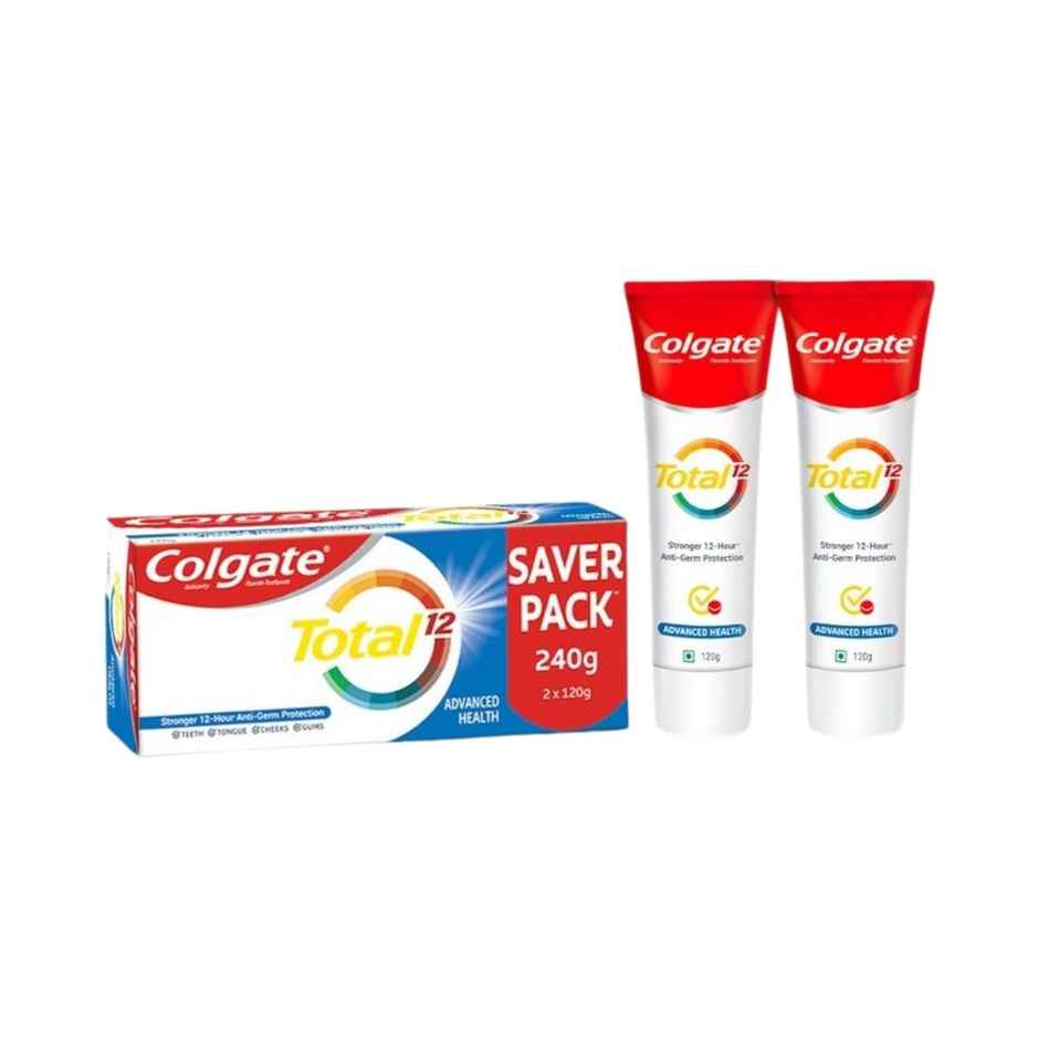Colgate Total Advanced Health Antibacterial Toothpaste, Stronger 12-Hour Anti-Germ Protection