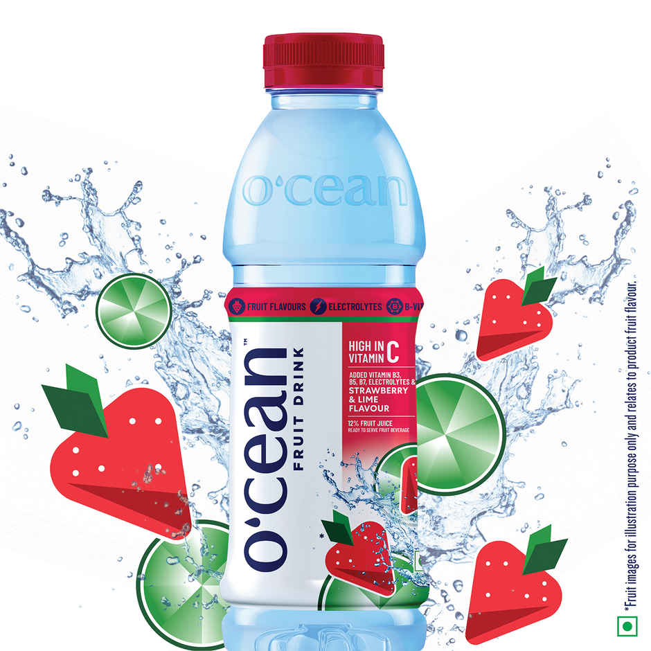O'cean Beverages Strawberry and lime Water