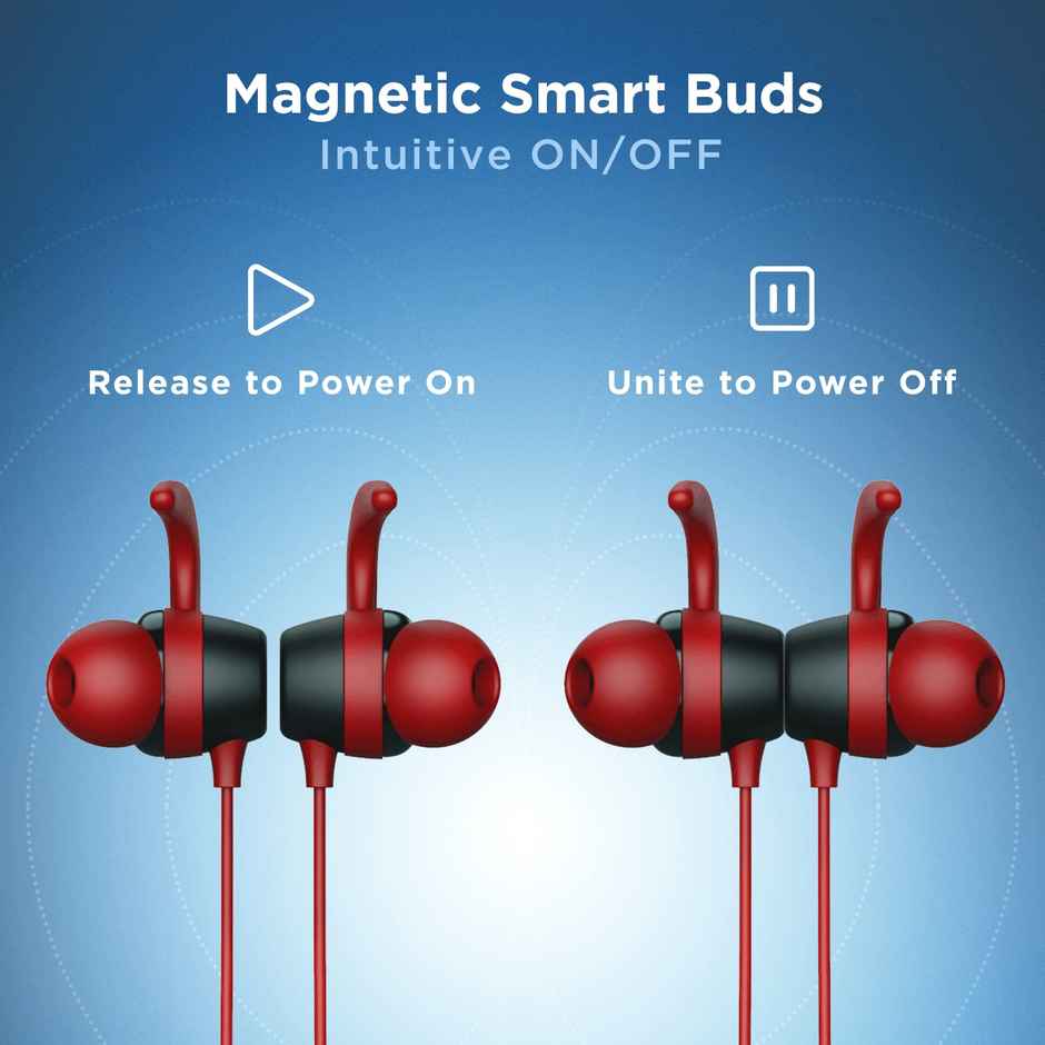 boAt Rockerz 255 Neo Bluetooth Wireless in Ear Earphones with Mic with Enx- Tech(Maroon Madness)