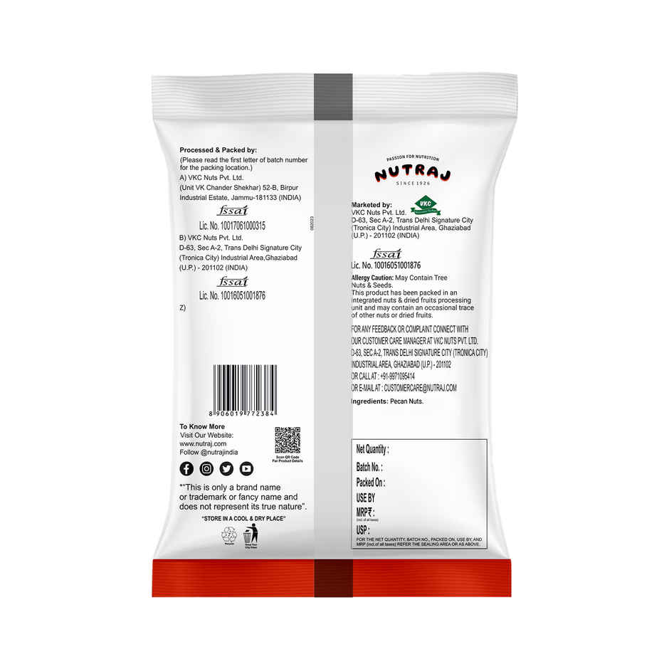 Nutraj Classic Pecan Nuts Pouch