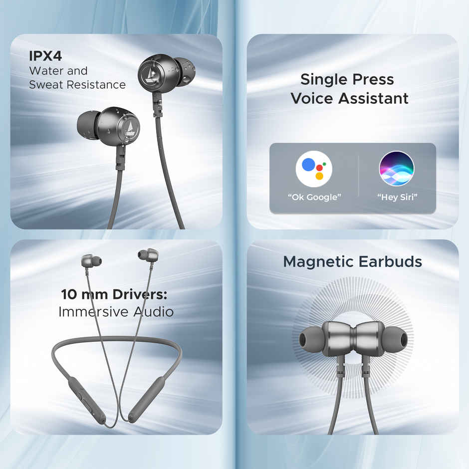 boAt Rockerz Neckband 103V2 Pro - Ash Grey