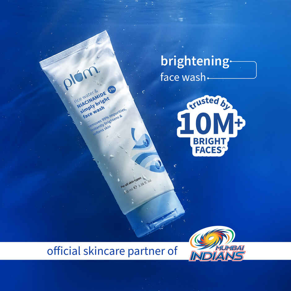 Plum Simply Bright 2% Niacinamide Face Wash With Rice Water