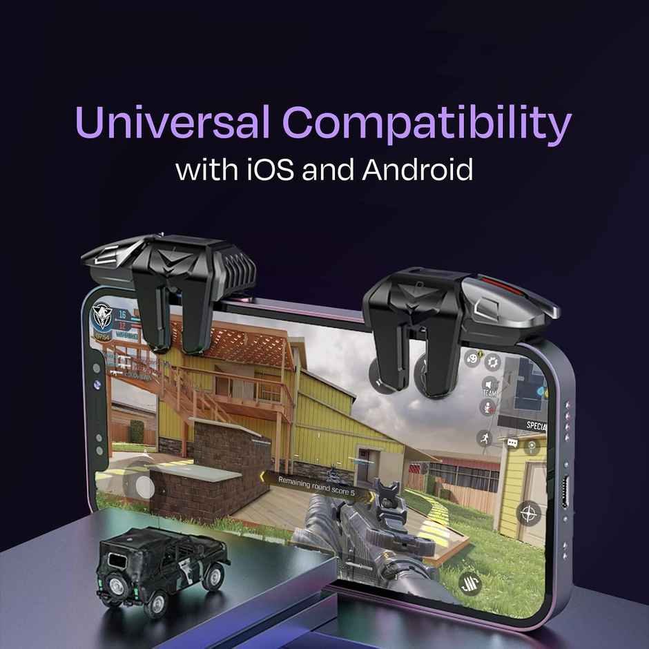 Kreo Wasp Pubg Gaming Trigger With Free Finger Sleeves For Mobile Gaming, Bgmi Triggers For Mobile