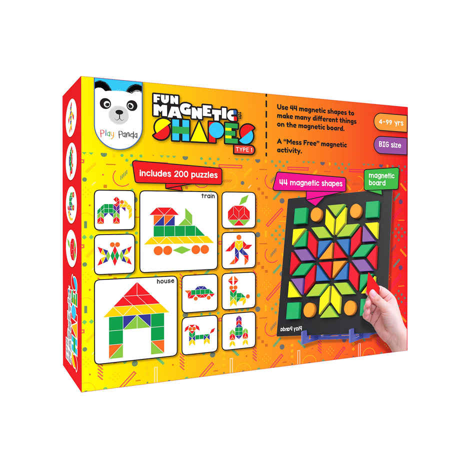 Play Panda Fun Magnetic Shapes (senior) Type 1 with 44 Magnetic Shapes & 200 Puzzles